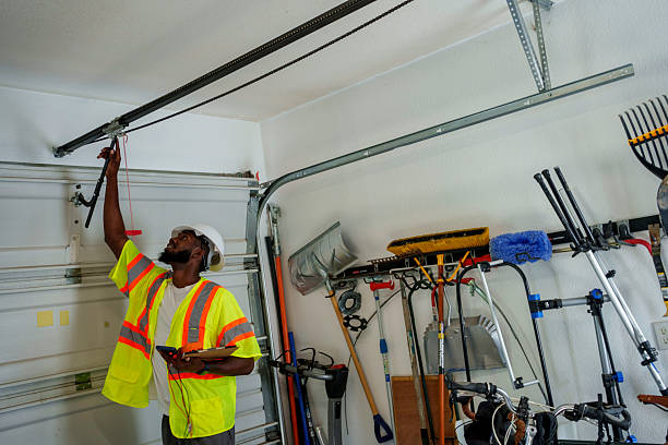 Professional Garage Door Maintenance technician working in Fleetwood, PA